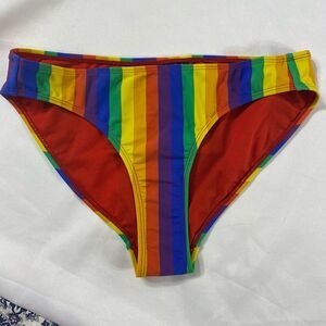 Midnight Hour Rainbow Thigh high Swim bottoms Size Medium
